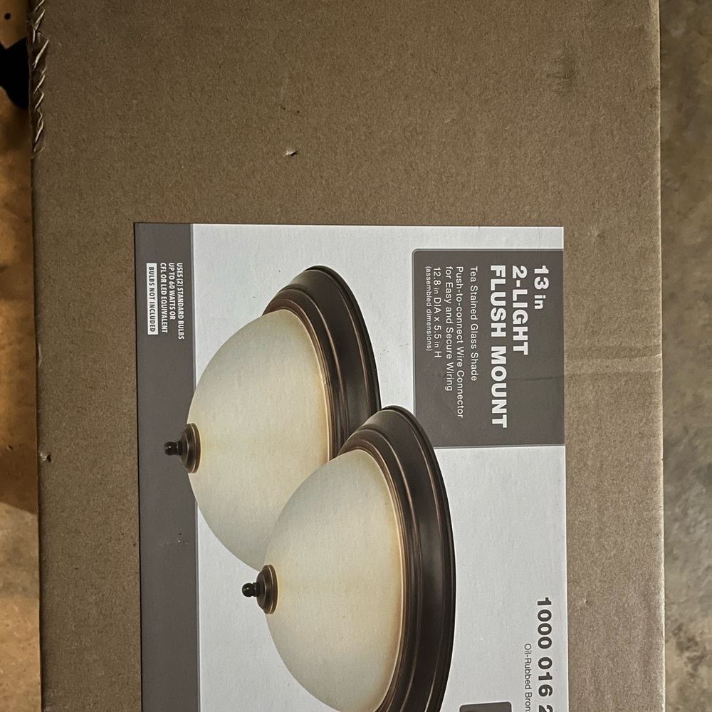 Hampton Bay 2-Light Flush Mount Ceiling Fixture